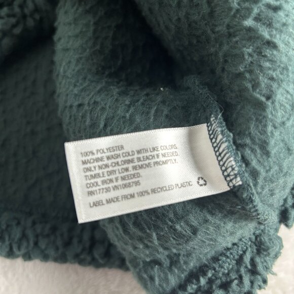 A New Day Women’s XS Green Sherpa Fleece Pullover Sweater High Neck Cozy Soft - Picture 4 of 7